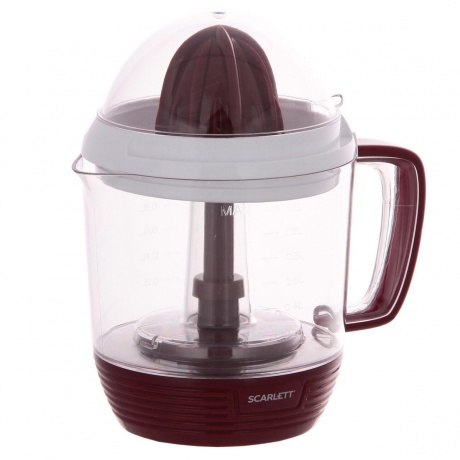 Соковыжималка цитрусовая Scarlett SC-JE50C08 25Вт красный/белый - фото 1