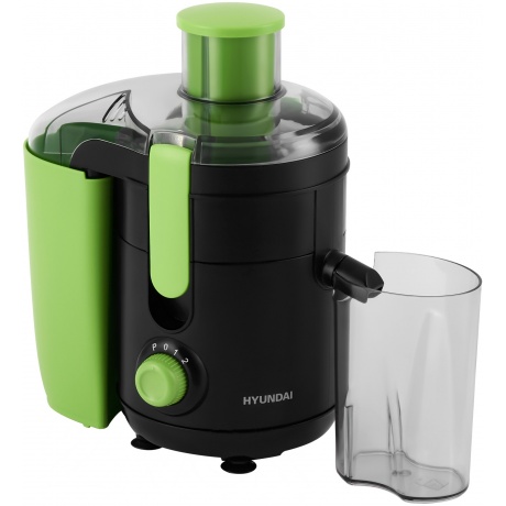 Соковыжималка центробежная Hyundai HY-JE1625 черный/зеленый - фото 2