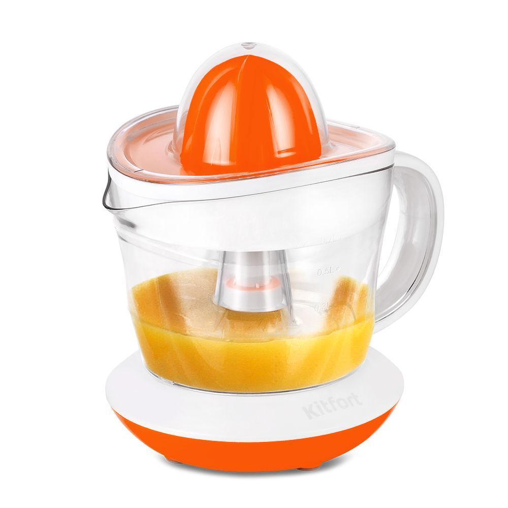 Соковыжималка для цитрусовых Kitfort КТ-1148-2 бело-оранжевый бытовая портативная электрическая соковыжималка для апельсинового сока электрическая соковыжималка для апельсинов цитрусовых лимонов