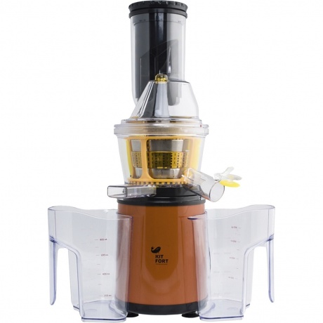 Шнековая соковыжималка Kitfort КТ-1102-1 оранжевая - фото 2