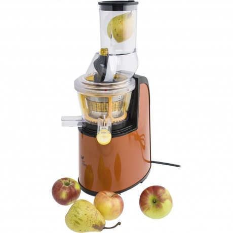 Шнековая соковыжималка Kitfort КТ-1102-1 оранжевая - фото 4