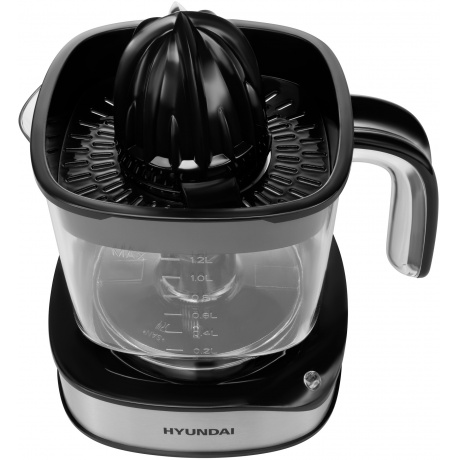 Соковыжималка для цитрусовых Hyundai HY-JC4123 черный/нержавеющая сталь - фото 6