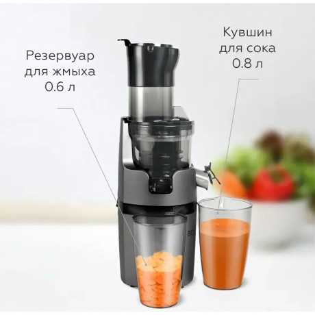 Соковыжималка шнековая BQ J2000 Серый-Черный - фото 12