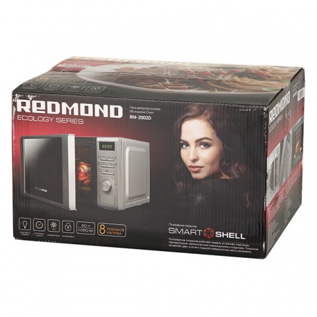 Микроволновая Печь Redmond RM-2002D 20л. 700Вт серый/черный - фото 6