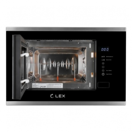 Встраиваемая микроволновая печь Lex Bimo 20.01 INOX черная - фото 3