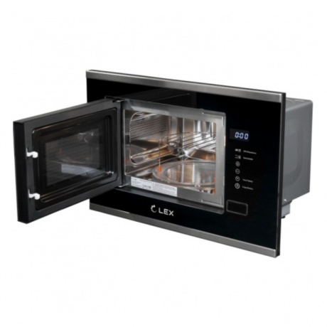 Встраиваемая микроволновая печь Lex Bimo 20.01 INOX черная - фото 5