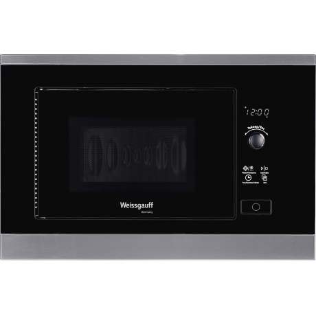 Встраиваемая микроволновая печь Weissgauff HMT-207 черная/нержав...