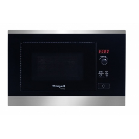 Встраиваемая микроволновая печь Weissgauff HMT-207 черная/нержавеющая сталь - фото 2