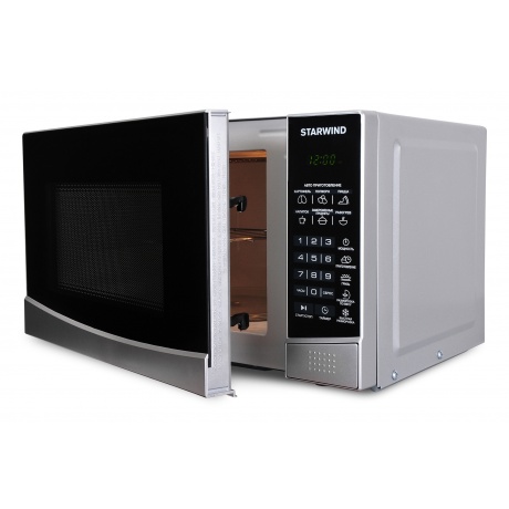 Микроволновая печь Starwind SMW2820 серебристый/черная - фото 3