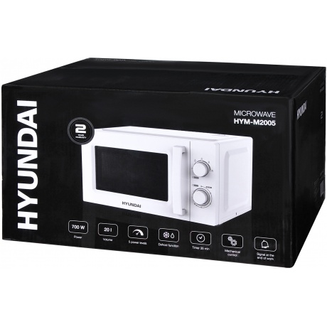 Микроволновая печь Hyundai HYM-M2005 белая - фото 11