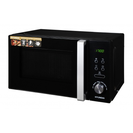 Микроволновая печь Hyundai HYM-D3001 20л. 700Вт черная/хром - фото 3