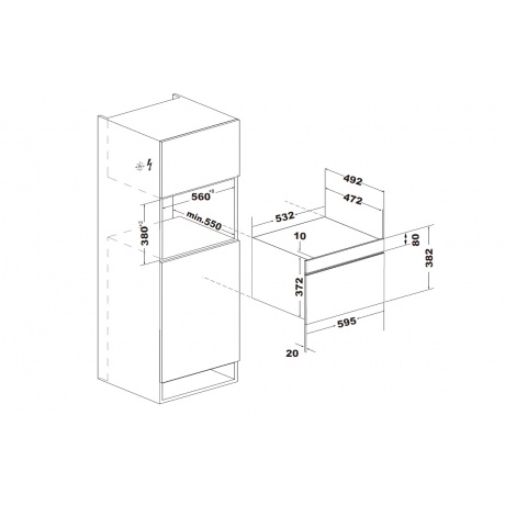 Встраиваемая микроволновая печь Weissgauff BMWO-341 DB 34л. 900Вт черная - фото 8