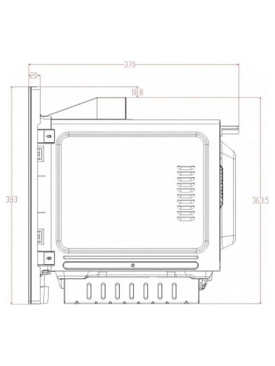 Встраиваемая микроволновая печь Korting KMI 827 GB - фото 3