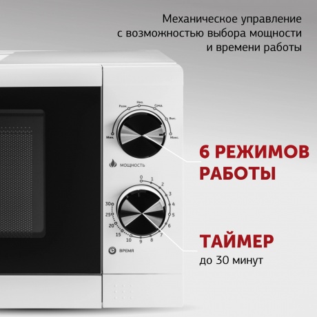 Микроволновая печь Starwind SMW4020 20л. 700Вт белая - фото 10