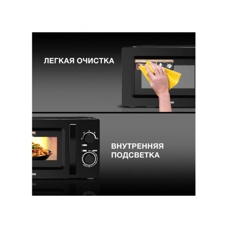 Микроволновая печь Hyundai HYM-M2008 20л. 700Вт черная - фото 19