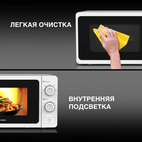 Микроволновая печь Hyundai HYM-M2009 20л. 700Вт белая - фото 12