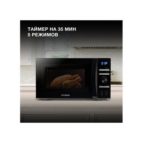 Микроволновая печь Hyundai HYM-D3031 20л. 700Вт черная - фото 17