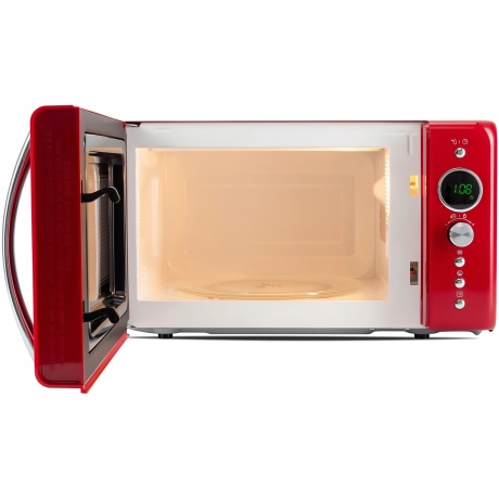 Микроволновая Печь Hyundai HYM-D3037 20л. 700Вт красный/серебристый - фото 4