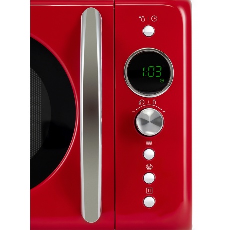 Микроволновая Печь Hyundai HYM-D3037 20л. 700Вт красный/серебристый - фото 8