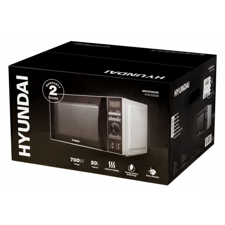 Микроволновая Печь Hyundai HYM-D3026 20л. 700Вт серебристый - фото 9