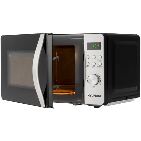 Микроволновая печь Hyundai HYM-D2074 20л. 700Вт черная/серебристый - фото 3