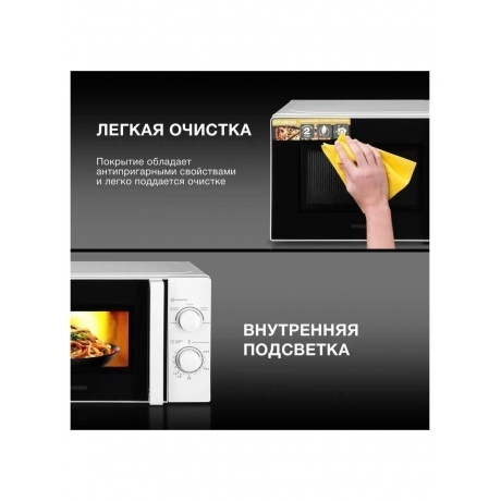 Микроволновая печь Hyundai HYM-M2068 20л. 700Вт белая - фото 14
