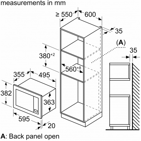Встраиваемая микроволновая печь Bosch BEL653MP3 25л. 800Вт жемчужно-белая - фото 6
