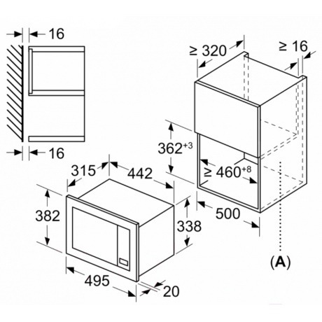 Встраиваемая микроволновая печь Bosch BFL523MW3 20л. 800Вт белая - фото 5