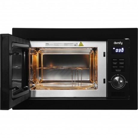 Встраиваемая микроволновая печь Domfy DM2540BW BG 25л. 900Вт, черная - фото 2