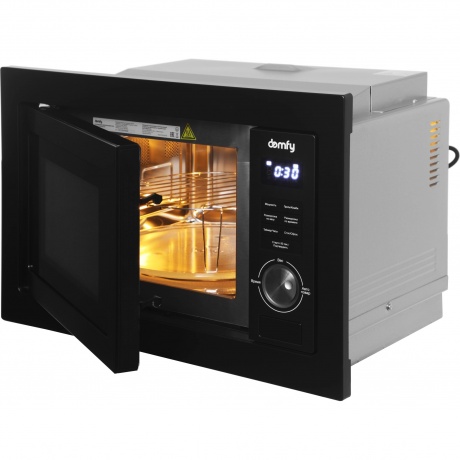 Встраиваемая микроволновая печь Domfy DM2540BW BG 25л. 900Вт, черная - фото 4