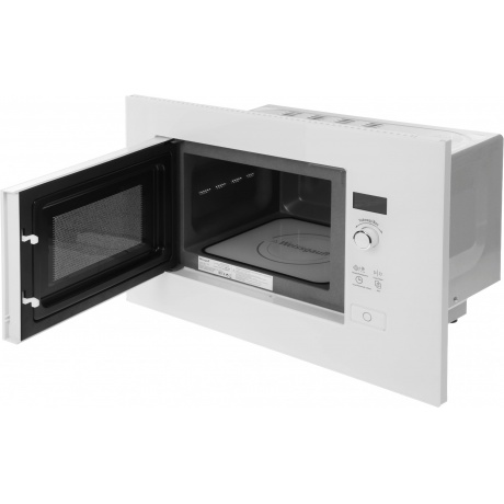 Встраиваемая микроволновая печь Weissgauff HMT-202 20л. 700Вт, белая - фото 2