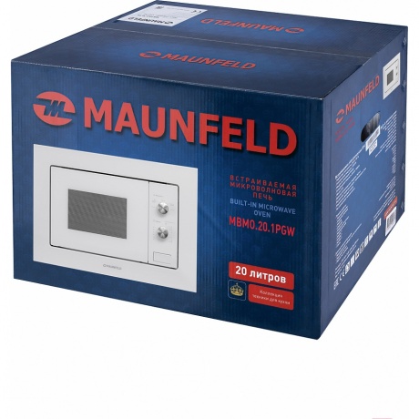 Встраиваемая микроволновая печь Maunfeld MBMO.20.1PGW 20л. 800Вт, белая - фото 11