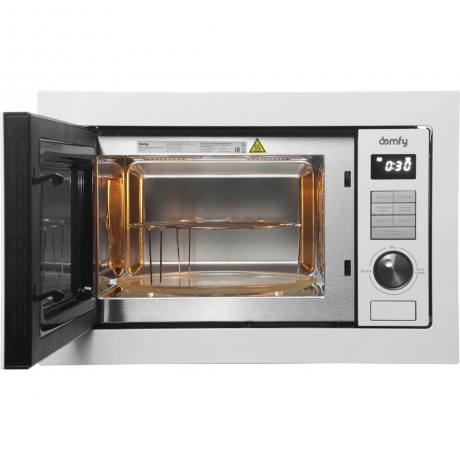 Встраиваемая микроволновая печь Domfy DM2540BW WG 25л. 900Вт, белая - фото 2