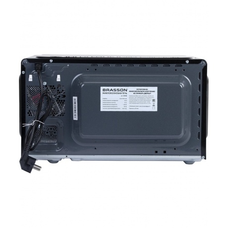 Микроволновая печь BRASSON MW2390D-6BL,900Вт,23л,6 программ, защита от детей, сенсор, черная, 454980 - фото 5