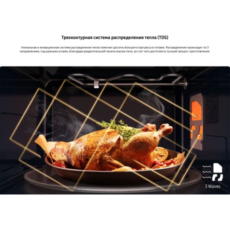 Микроволновая Печь Samsung MG23DG4524AGBW 23л. 800Вт черный - фото 13