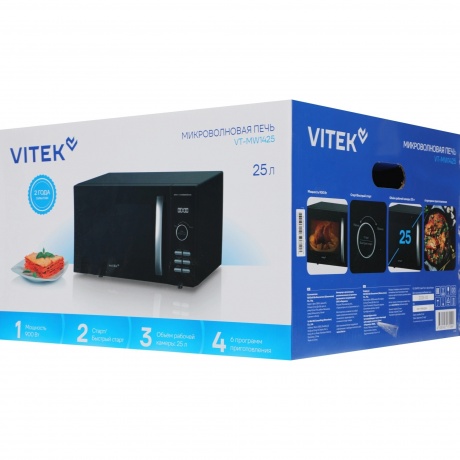 Микроволновая Печь Vitek VT-MW1425 25л. 900Вт черный - фото 4