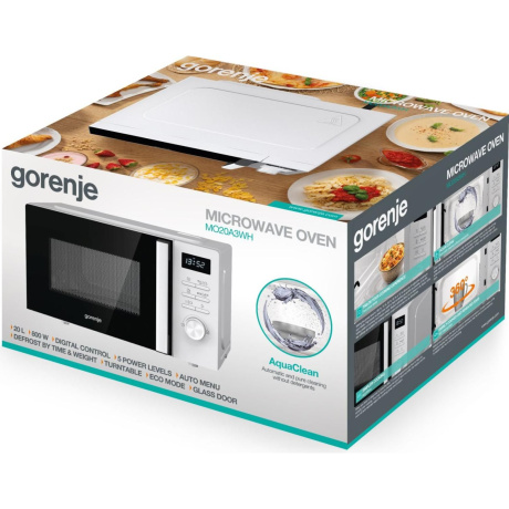 Микроволновая Печь Gorenje MO20A3WH 20л. 800Вт белый - фото 11