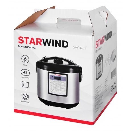 Мультиварка Starwind SMC4201 серебристый/черный - фото 8