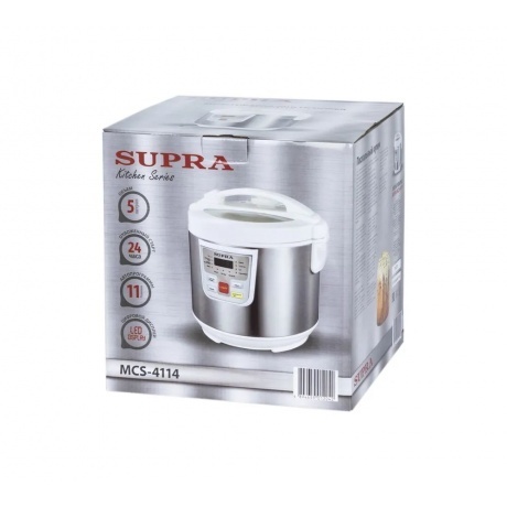 Мультиварка Supra MCS-4114 5л 900Вт серебристый/белый - фото 11