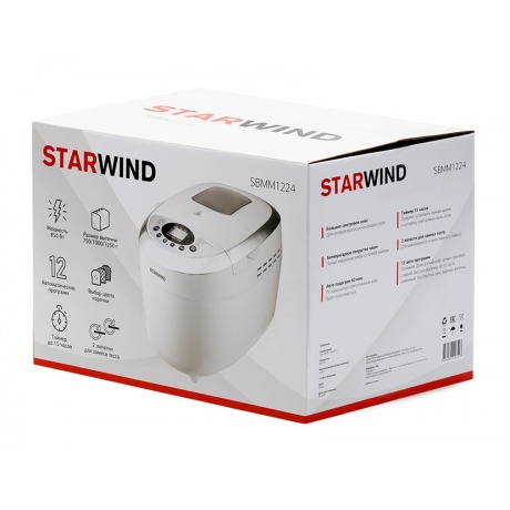 Хлебопечь Starwind SBMM1224 белый - фото 7