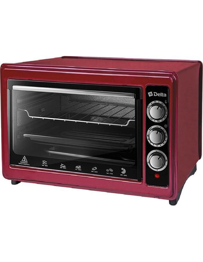 Мини-печь Delta D-0123 бордовый мини печь чудо пекарь эдб 0123 объем 39 л красный