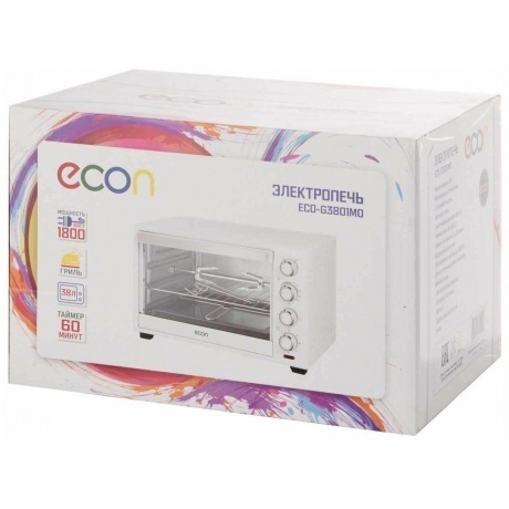 Мини-печь Econ ECO-G3801MO White - фото 8