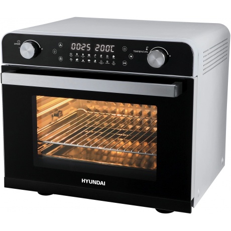 Мини-печь Hyundai MIO-HY087 36л. 1700Вт серебристый/черный - фото 2