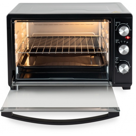 Мини-печь Hyundai MIO-HY074 30л. 1500Вт серебристый/черный - фото 2