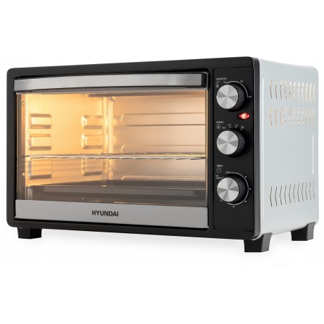 Мини-печь Hyundai MIO-HY074 30л. 1500Вт серебристый/черный - фото 3