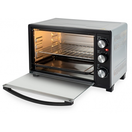 Мини-печь Hyundai MIO-HY074 30л. 1500Вт серебристый/черный - фото 5