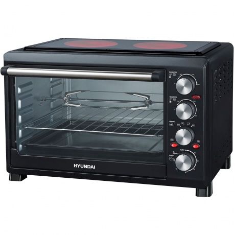 Мини-печь Hyundai MIO-HY086 38л. 1600Вт черный - фото 2