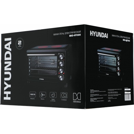 Мини-печь Hyundai MIO-HY086 38л. 1600Вт черный - фото 15