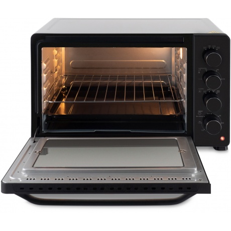 Мини-печь Hyundai MIO-HY081 38л. 2000Вт серебристый/черный - фото 2