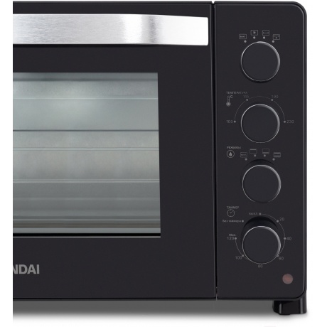 Мини-печь Hyundai MIO-HY081 38л. 2000Вт серебристый/черный - фото 12